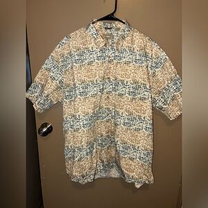 Natural Issue Button Down Shirt - Blue and Tan